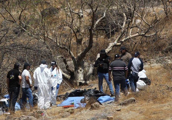 A descoberta ocorreu na terça-feira no fundo de um barranco de cerca de 40 metros no município de Zapopan, um subúrbio da cidade de Guadalajara, e na quinta-feira os funcionários do governo concluíram os trabalhos de recuperação dos corpos. 