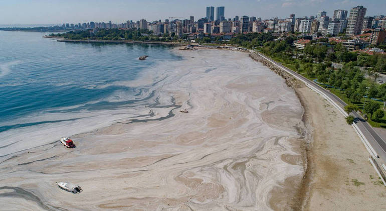 Fenômeno recobriu parte do Mar de Mármara
