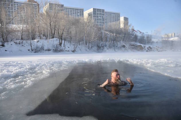 Ele encarou nada menos do que -35ºC de temperatura para conseguir a proeza