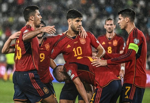 6º EspanhaValor: 777 milhões de euros (R$ 4,11 bilhões)Principais jogadores: Pedro, Gavi e Rodri Classificação na última Copa do Mundo (Catar): 13º