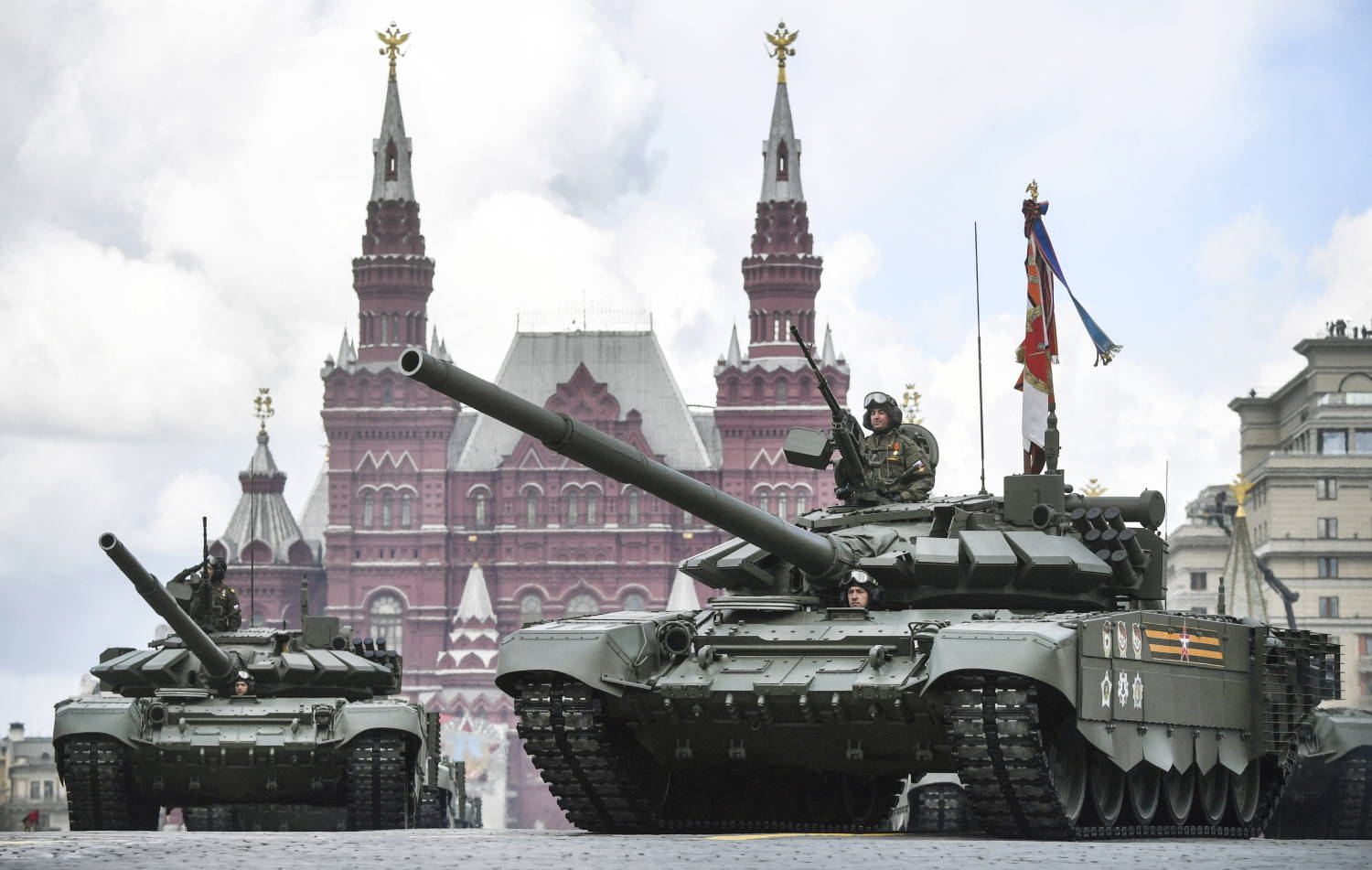 Tanques do Exército da Rússia em Moscou
