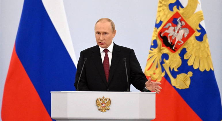 Presidente da Rússia, Vladimir Putin confirmou a anexação de quatro regiões ucranianas