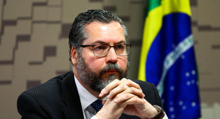 Ernesto Araújo, durante audiência pública na Comissão de Relações Exteriores do Senado