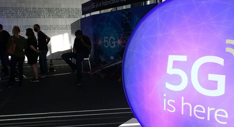 Exposição de tecnologia 5G Digital Day no Salão Negro do Congresso Nacional, em maio