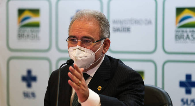 O ministro da Saúde, Marcelo Queiroga, diz que Copa América vai acontecer em 'ambiente sanitário controlado'