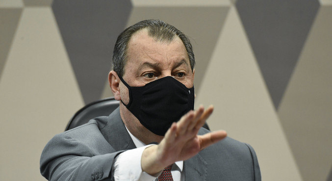 O senador Omar Aziz (PSD-AM) presidente da CPI da Covid