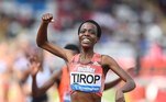 Além de recordista mundial dos 10.000 metros, Tirop foi a terceira colocada no mundial de 2019 dos 5.000 metros