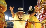Antonio Pitanga no desfile da Beija-Flor