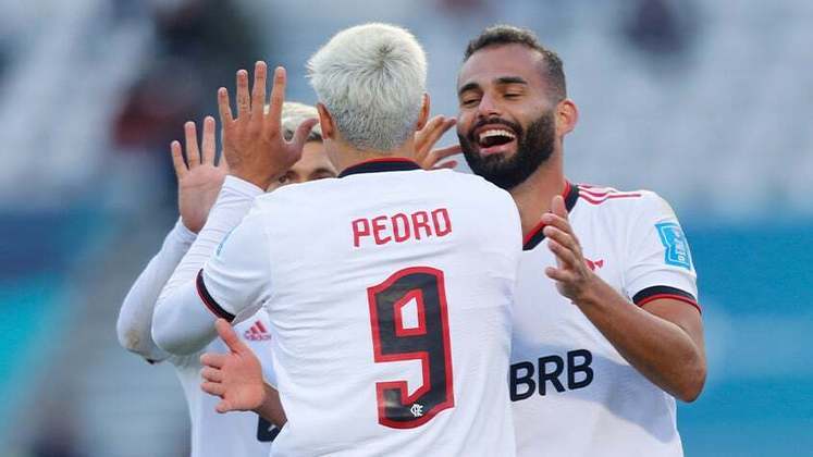 Ainda teve tempo para mais festa dos jogadores do Flamengo.