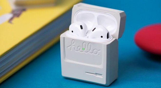 Estojo de recarregar AirPods relembra o computador Macintosh da Apple 