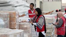 Comboio com 24 caminhões de ajuda humanitária entra em Gaza