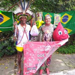 Akazly e Sérgio Silva vieram do Ceará e do Amazonas, respectivamente, para homenagear o Rei
