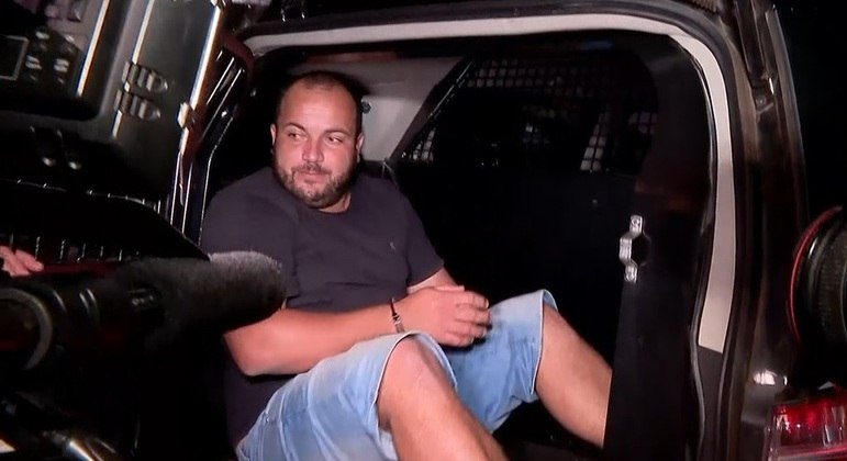 Alan Diego dos Santos em viatura da Polícia Civil do Distrito Federal, nesta quarta-feira (18)