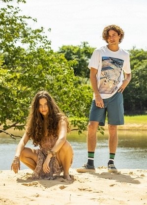 Alanis Guillen e Jesuíta Barbosa em "Pantanal"
