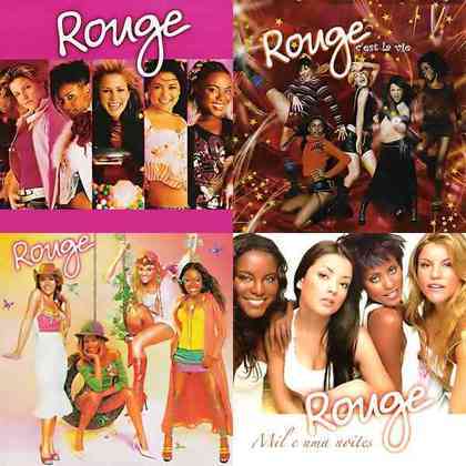 O primeiro álbum do Rouge, homônimo, foi lançado logo depois do término do reality e foi um grande fenômeno de vendas, com mais de 2 milhões de cópias comercializadas. O principal hit da banda, Ragatanga, vem deste CD. O segundo disco da banda, C'est La Vie (2003), não alcançou o mesmo sucesso, mas quase bateu a marca de 1 milhão de vendidos. Os dois álbuns seguintes Bla Bla Bla (2004) e Mil e uma Noites (2005) também foram bem nas lojas — apesar da ausência de Luciana Andrade, que saiu do grupo em 2004