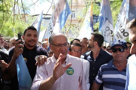 Alckmin em campanha no interior de São Paulo