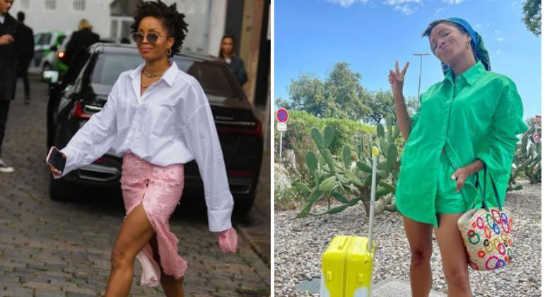 Seja para um look mais glamoroso ou para dar uma volta, a camisa é uma peça muito versátil que permite as mais variadas combinações. Com salto alto e uma saia mais justa você tem um look para a noite. Ao combinar tons chamativos, você ganha uma opção leve e divertida para curtir o dia passeando