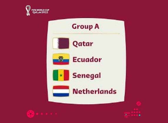 Além do Qatar, o Grupo A tem Equador, Senegal e Holanda. Assim, o primeiro jogo da Copa do Mundo será entre os donos da casa e os equatorianos. A bola rola às 13h (horário de Brasília), no único jogo do dia, no Estádio Al Bayt, na cidade de Al-Khor,  que fica a 44 km de Doha, a capital. 