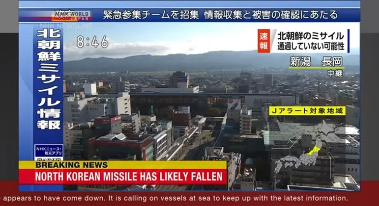 Japão interrompe programação de TV e emite alerta contra míssil norte-coreano  - Notícias - R7 Internacional