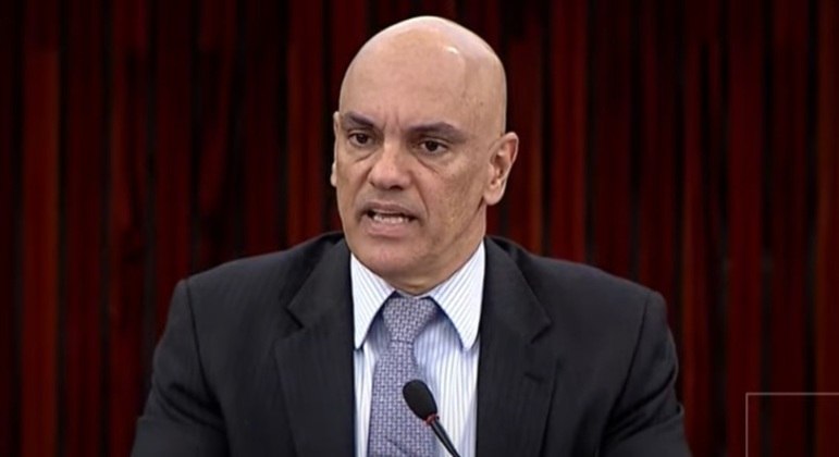 Presidente do TSE, ministro Alexandre de Moraes, durante cerimônia de assinatura digital e lacração dos sistemas eleitorais