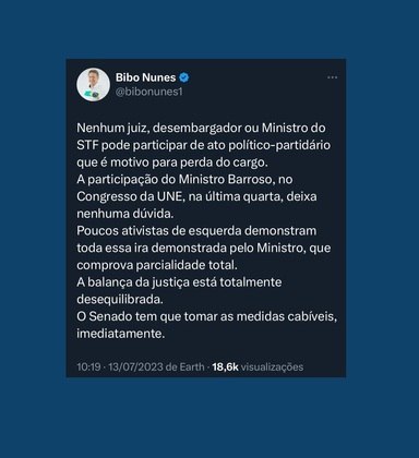 Aliados criticam fala do Ministro Barroso durante evento estudantil