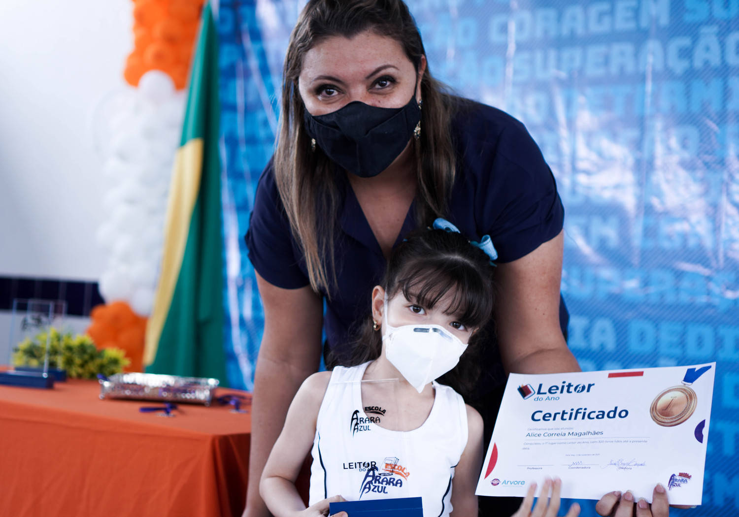 Alice foi o destaque do projeto Super Leitor da Escola Arara Azul
