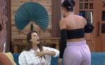 Briga com DayaneEntretanto, quem não gostou da aproximação de Aline com Marina foi Dayane. A influenciadora escutou um comentário da modelo criticando a amiga e fez a revelação na hora. A 