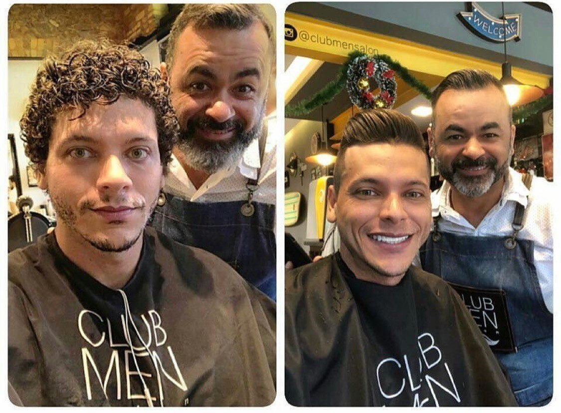 alisamento em cabelo masculino