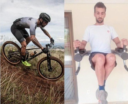 Ciclista cai em avenida e por um triz não vai parar debaixo de