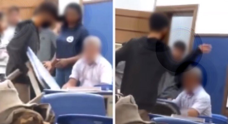 Imagens da briga entre professor e aluno viralizaram nas redes sociais