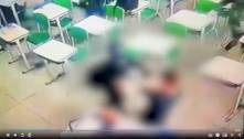 Aluno que esfaqueou professores e colegas usava máscara de caveira; veja vídeo do ataque