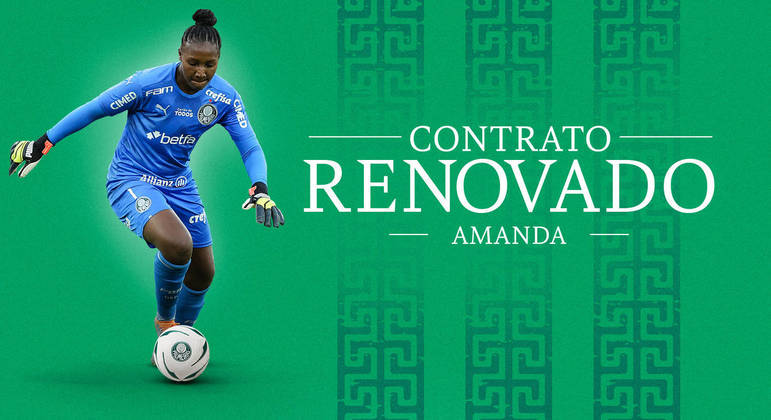 Amanda teve contrato renovado com o Palmeiras
