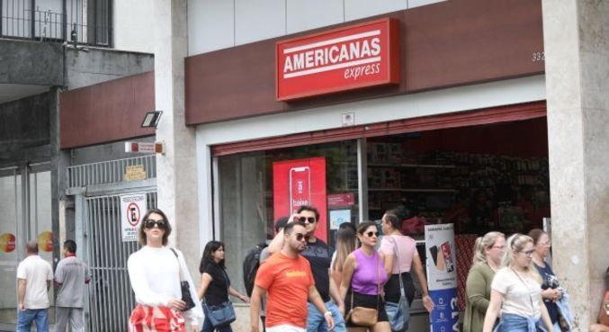 Vista de fachada de loja da Americanas, na avenida Paulista, em São Paulo (SP)
