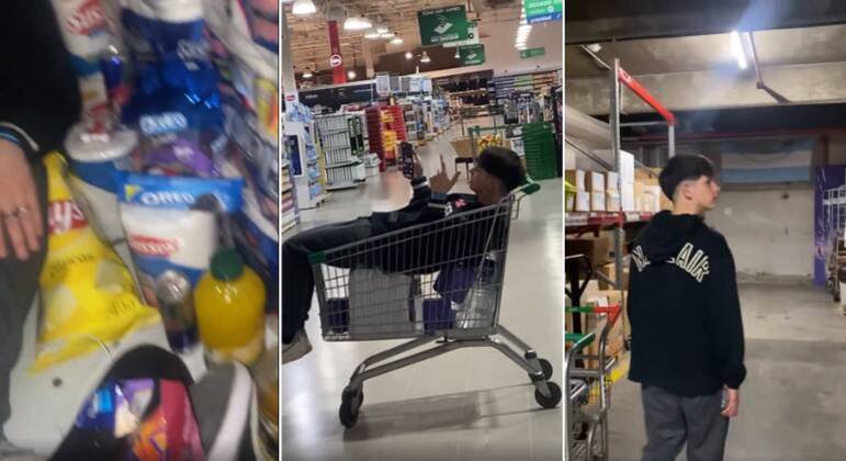 Amigos conseguiram passar uma noite no supermercado