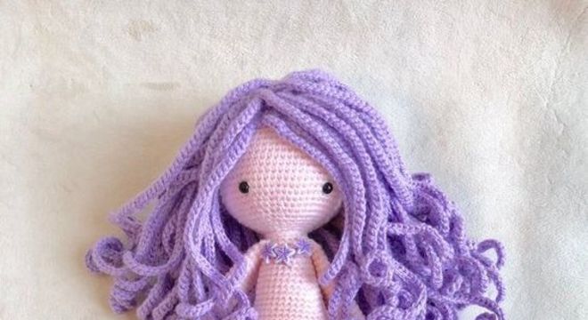 amigurumi - sereia roxa de amigurumi 