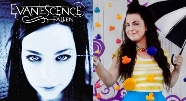 Amy Lee, do EvanescenceUma exceção nesta lista é o caso da vocalista da banda de rock dona do hit Bring Me to Life. Ela lançou paralelamente um projeto de músicas infantis, em 2016, chamado Dream Too Much. Amy produziu esse trabalho por influência de seu filho, que tinha 2 anos à época. O fato de a cantora ser a cara de uma das bandas de rock mais conhecidas do mundo e ter um disco de canções para crianças espanta muitos fãs até hoje