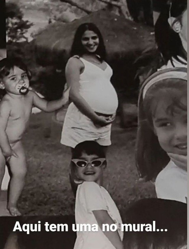Ana Carolina Oliveira tem foto dela grávida em painel com lembranças de Isabella Nardoni