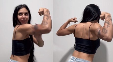 Ana Castela exibe os braços musculosos