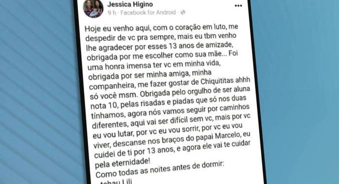 'Agora vamos seguir por caminhos diferentes, aqui vai ser difícil sem você', disse Jessica
