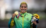OURO - Ana Marcela Cunha (maratona aquática): Ana Marcela venceu a maratona aquática de 10 km e se tornou a primeira mulher brasileira a ganhar ouro na natação