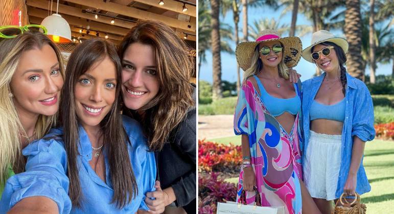 Filha de Roberto Justus usa vestido fashion em viagem e Ana Paula Siebert  tieta - Purepeople