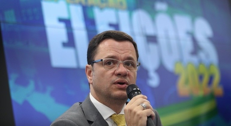 Ex-ministro Anderson Torres durante balanço de operações das eleições de 2022