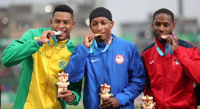André fica com a medalha de prata nos 100 m do atletismo em Lima 2019