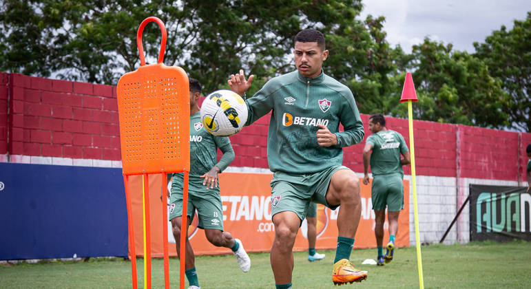 André durante treino do Fluminense