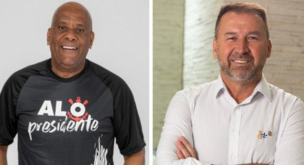 André Negão (à esq.) e Augusto Melo são os candidatos à presidência do Corinthians