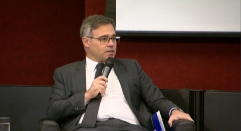André Mendonça, ministro do STF, durante palestra em Minas Gerais