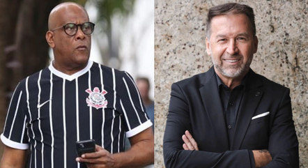 André Negão (esq.) e Augusto Melo, candidatos à presidência do Corinthians