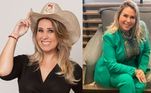 A ex-paquita Andréia Sorvetão continua com o visual loiro impecável, esteve ao lado de Conrado em Power Couple Brasil e integrou o time de especialistas do reality musical Canta Comigo