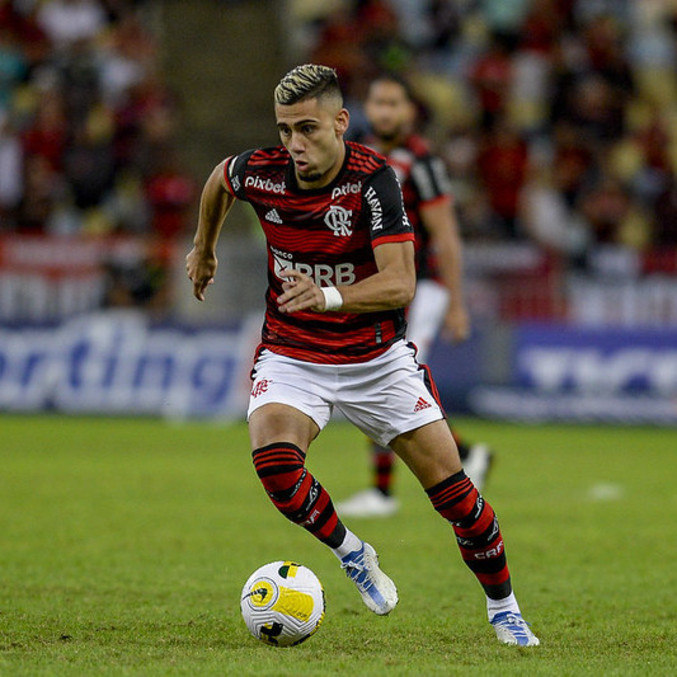 Andreas Pereira durante o duelo entre Flamengo e Cuiabá, pelo Brasileirão