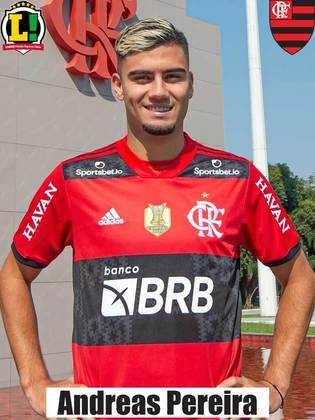  ANDREAS PEREIRA - 7,0 - O camisa 18 teve uma apresentação positiva, como costuma ser ao lado de Willian Arão. Bem na saída de bola e na subida para marcar. Foi a partir de um desarme de Andreas que o Flamengo abriu o placar.